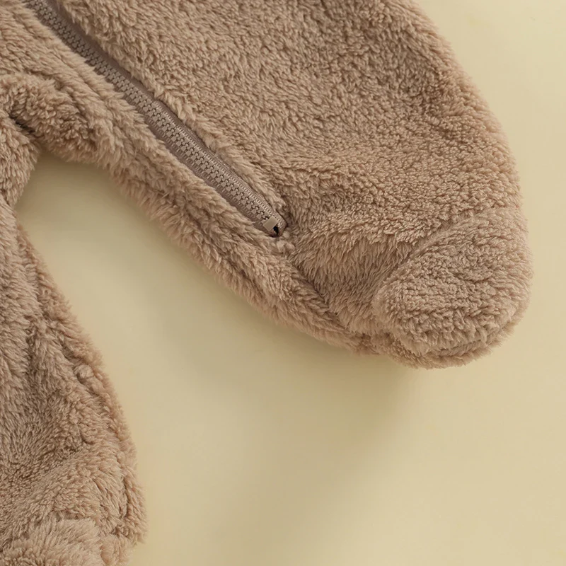 Baby Hooded Plush Romper – Warm Winter Comfort - Image 6