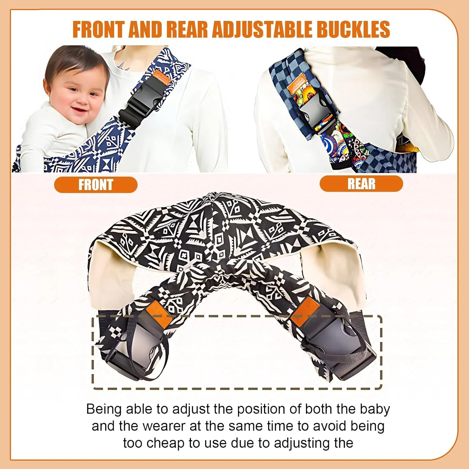 Baby Ring Sling Carrier – Adjustable Hands-Free Strap - Image 6