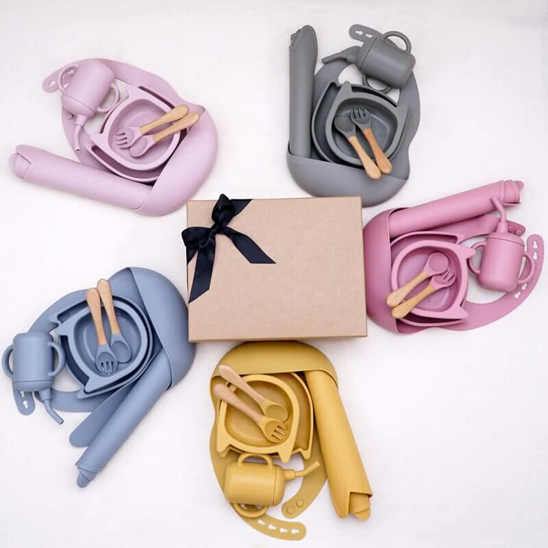 Baby Silicone Tableware Feeding Set - Image 9