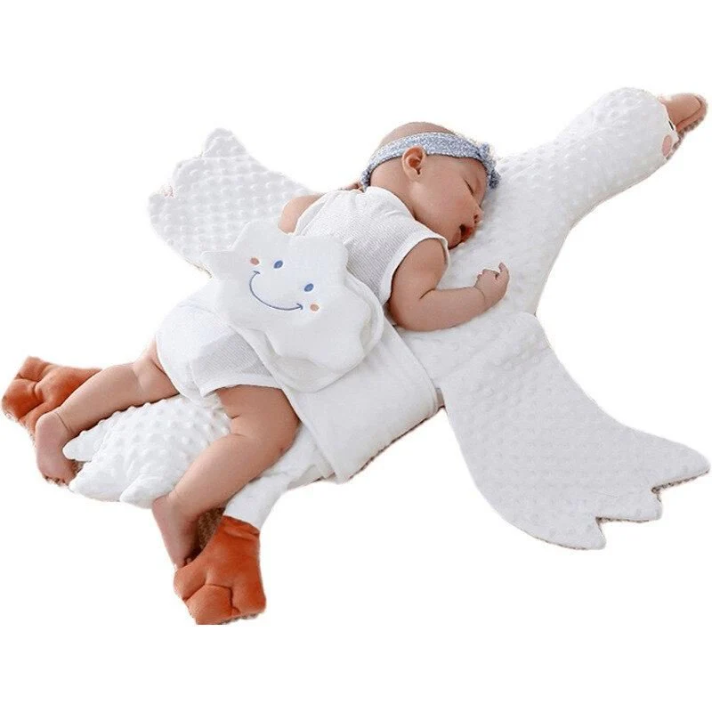 White Goose Stuffed Baby Pillow - Image 3