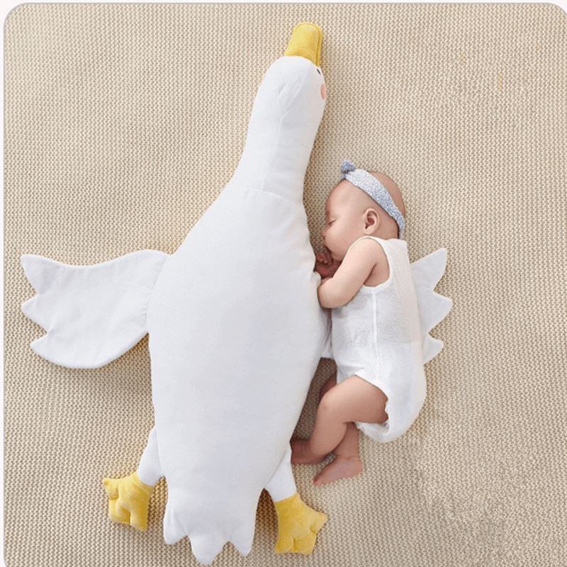 White Goose Stuffed Baby Pillow - Image 4