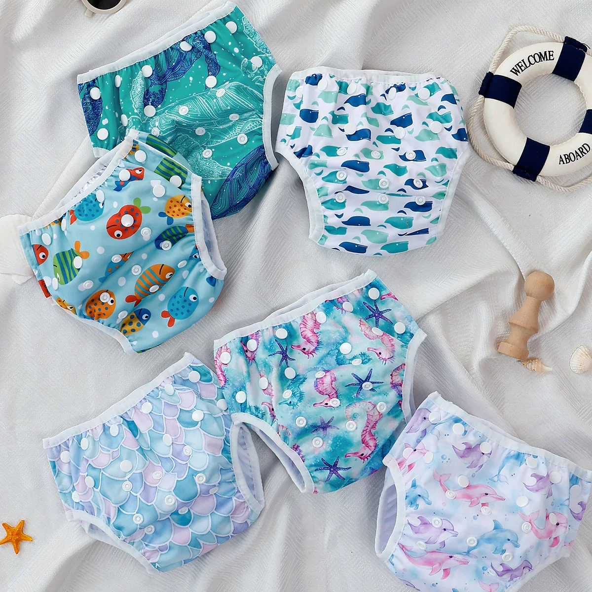 Baby Swim Diapers – Washable & Adjustable Fit - Image 2
