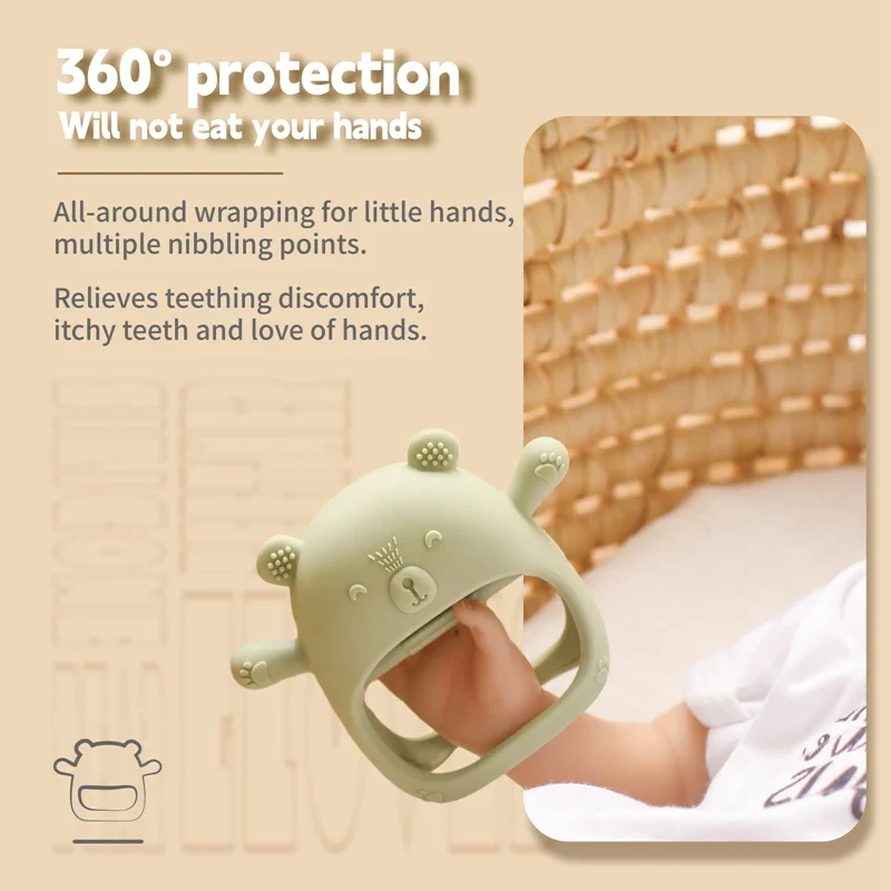 Baby Teether Glove – BPA-Free Silicone Gum Relief Toy - Image 3