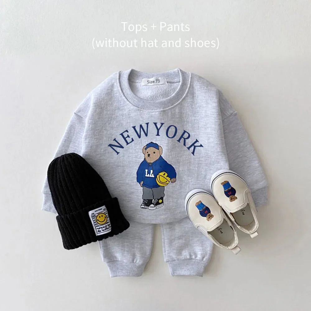 Baby Tracksuit Set Letter Bear - Image 9