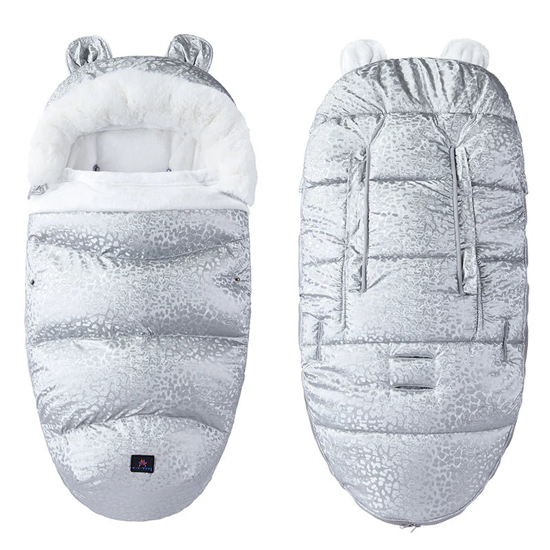Baby Velvet Stroller Sleeping Bag – Anti-Kick Warmth - Image 2