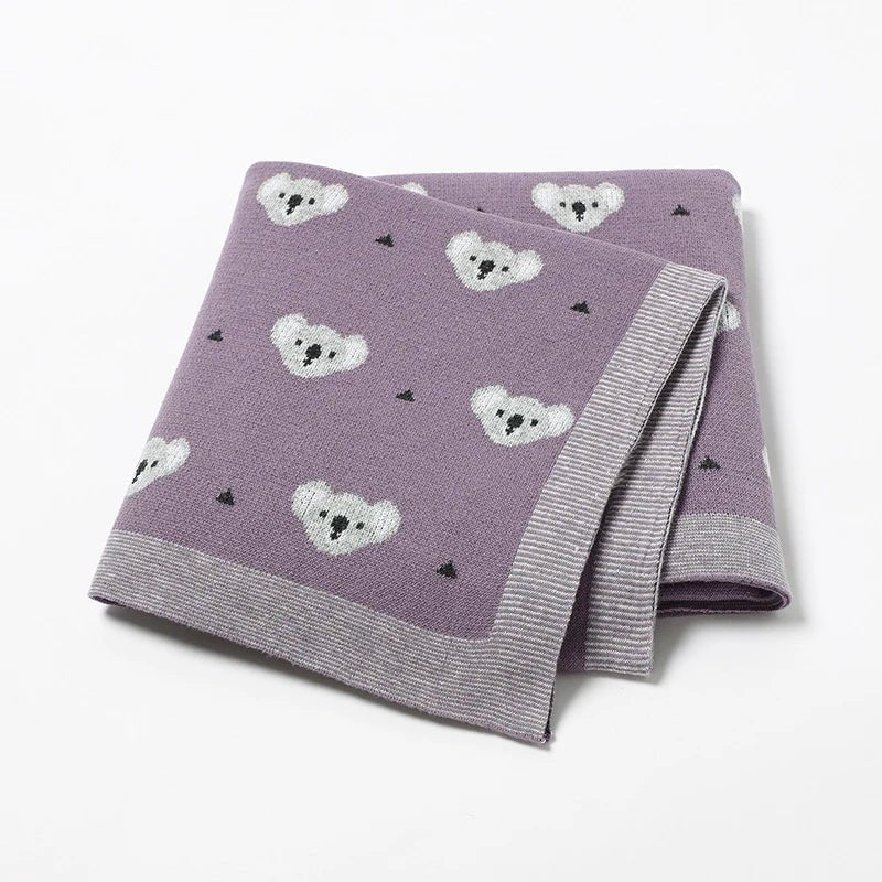 Cartoon Koala Baby Blanket – Soft Cotton Knit Swaddle - Image 11