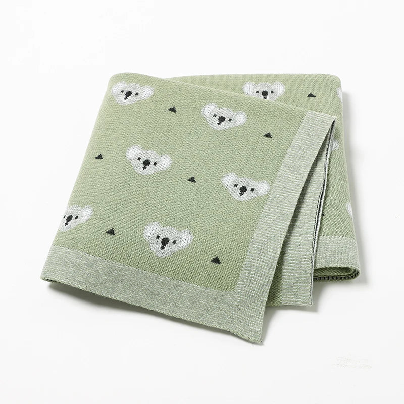 Cartoon Koala Baby Blanket – Soft Cotton Knit Swaddle - Image 12