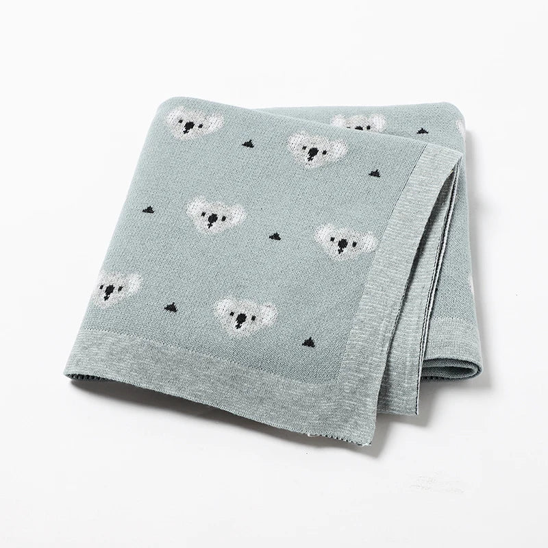 Cartoon Koala Baby Blanket – Soft Cotton Knit Swaddle - Image 13