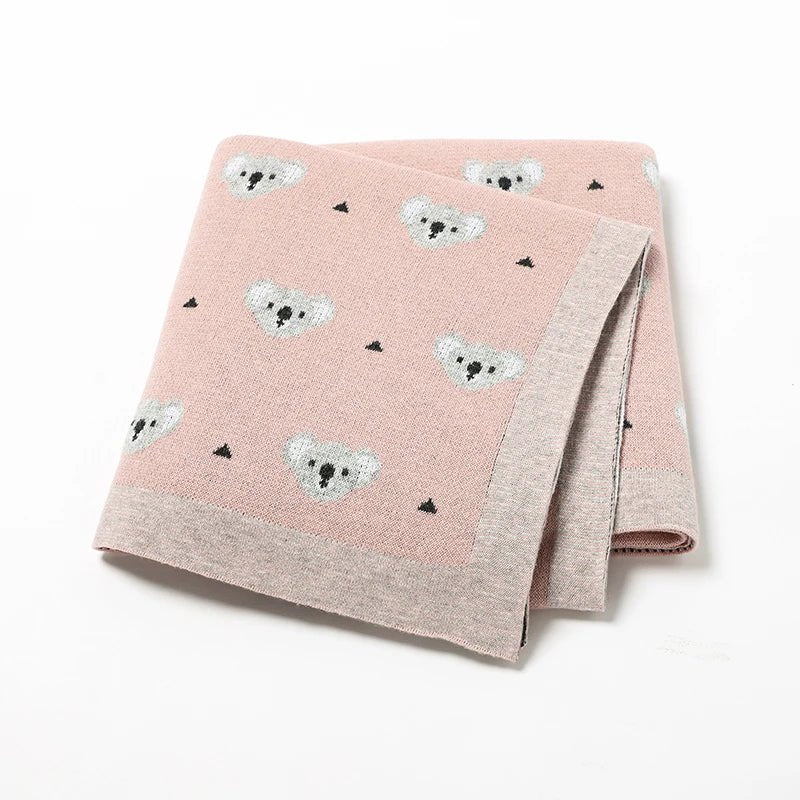 Cartoon Koala Baby Blanket – Soft Cotton Knit Swaddle - Image 14