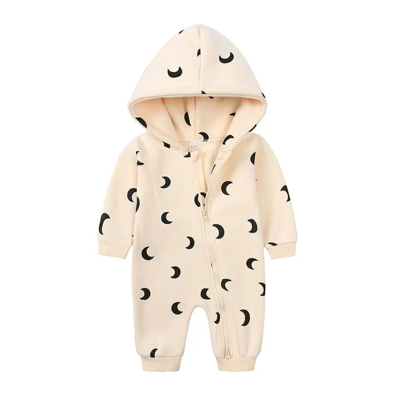 Baby Hooded Zipper Romper – Cute Cartoon Print - Image 10