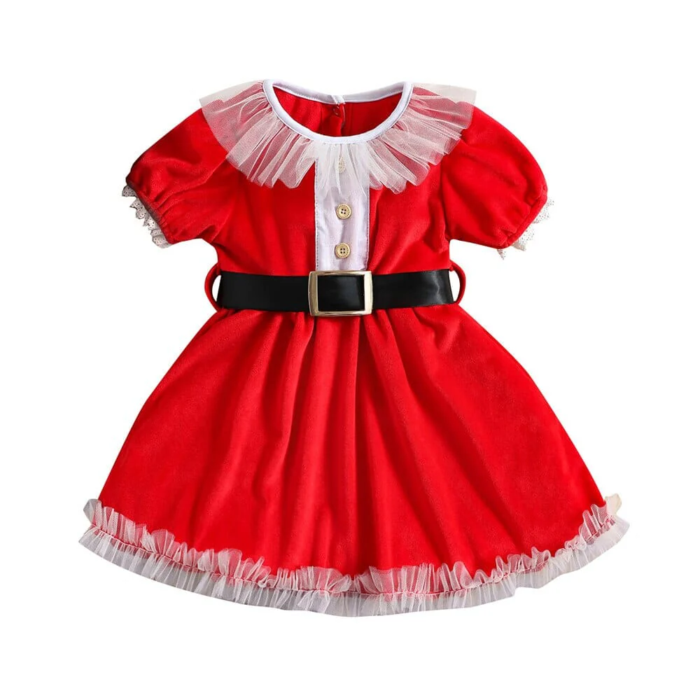 Christmas Festive Baby Dress & Cap - Image 3