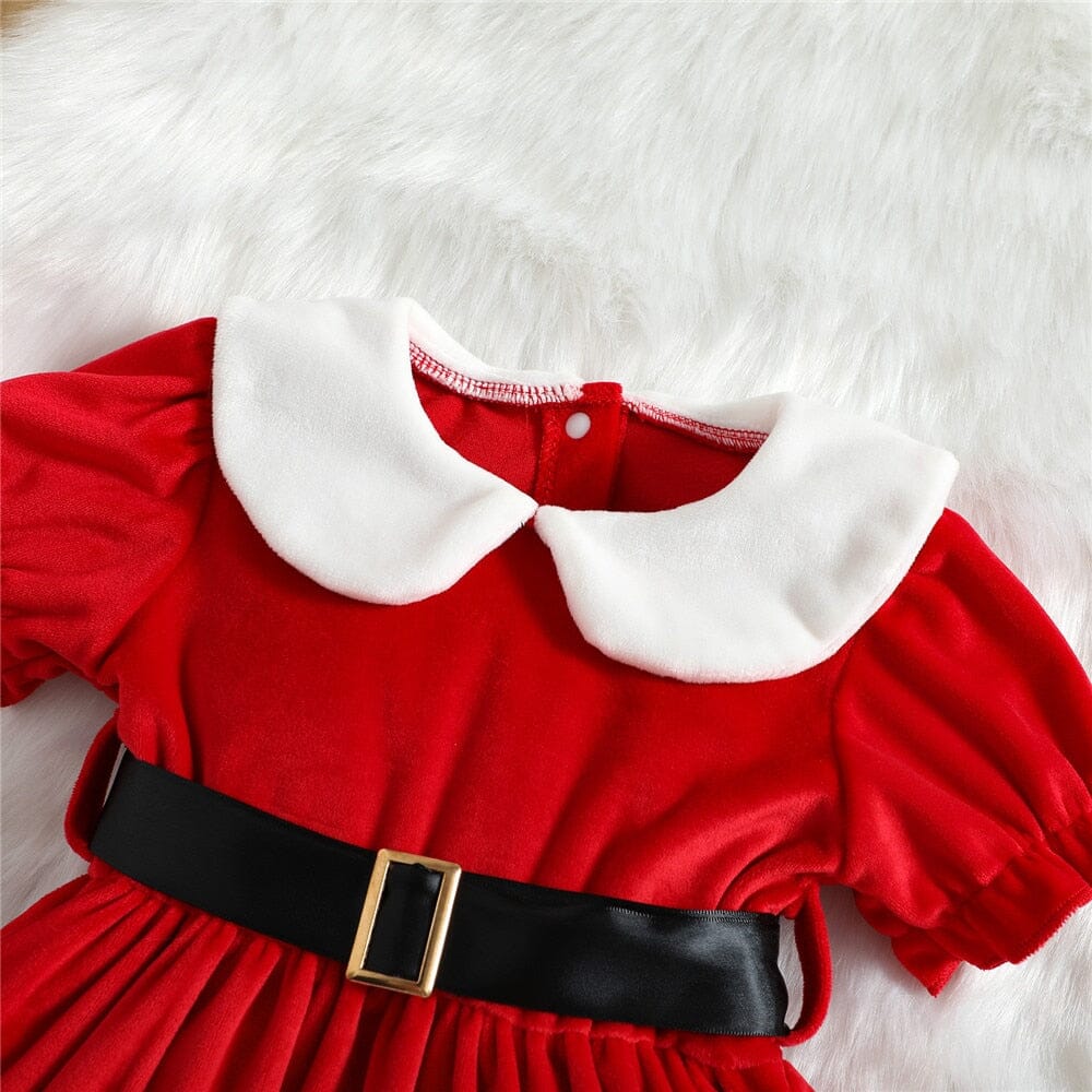 Christmas Festive Baby Dress & Cap - Image 4