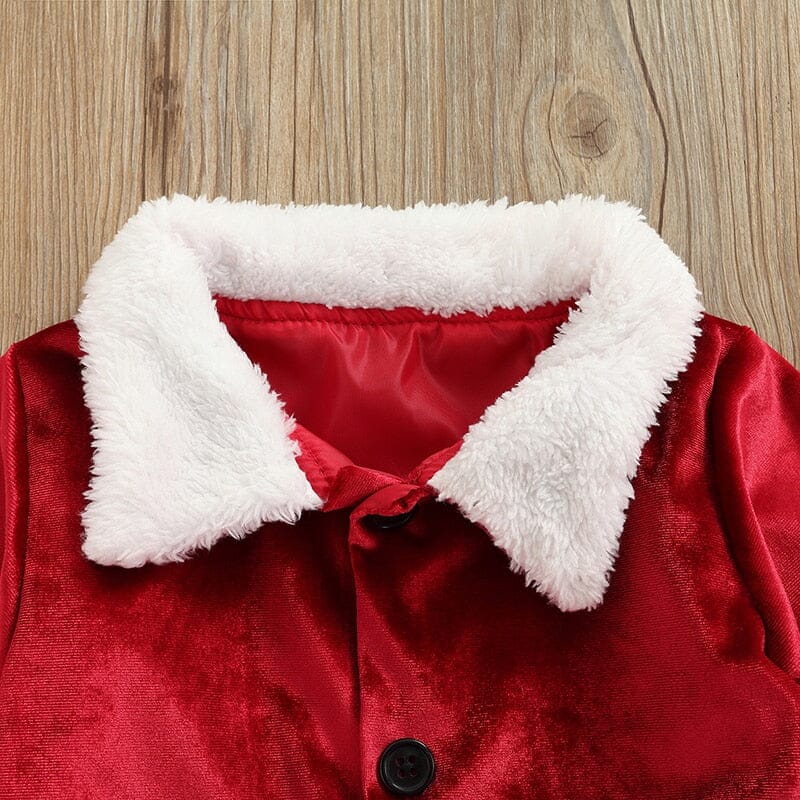 Christmas Kids Long Sleeve Cardigan Pants Hat - Image 3