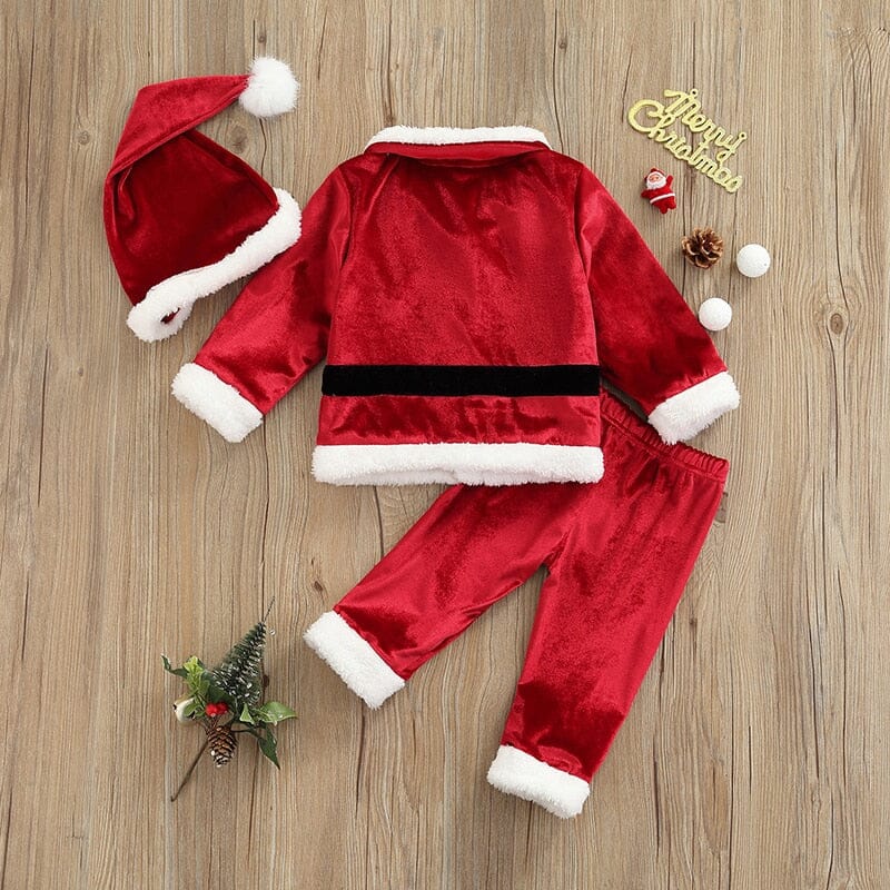 Christmas Kids Long Sleeve Cardigan Pants Hat - Image 4
