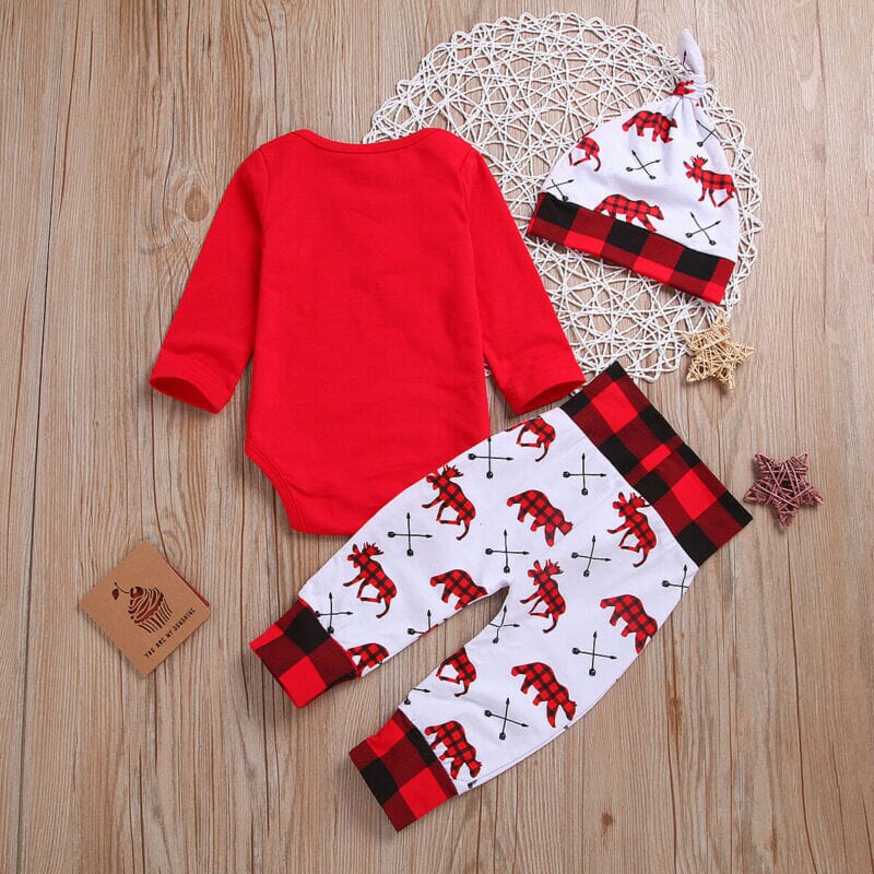 Christmas Letter Romper Pant & Hat - Image 4