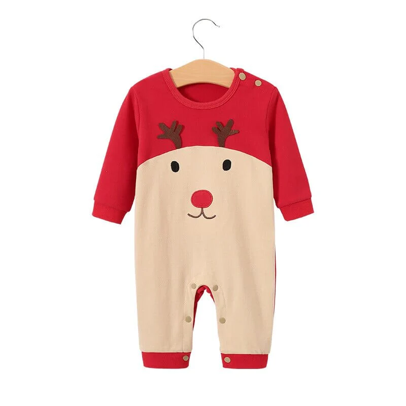 Christmas Long Sleeve Baby Jumpsuit & Hat Set - Image 4