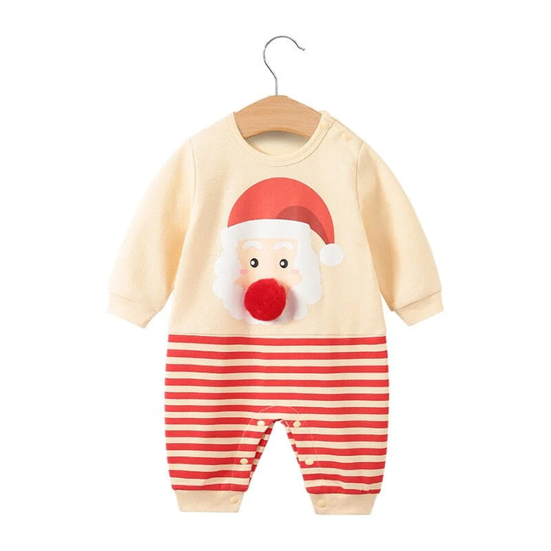 Christmas Long Sleeve Baby Jumpsuit & Hat Set - Image 6