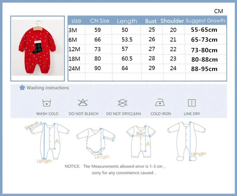 Christmas Long Sleeve Baby Jumpsuit & Hat Set - Image 7