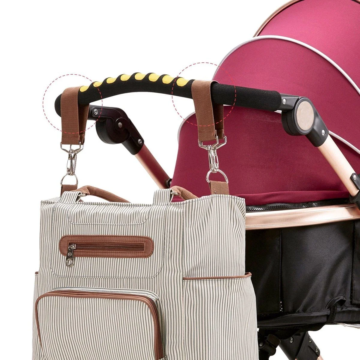 Deluxe Diaper Bag 7 Pieces Set - Image 6