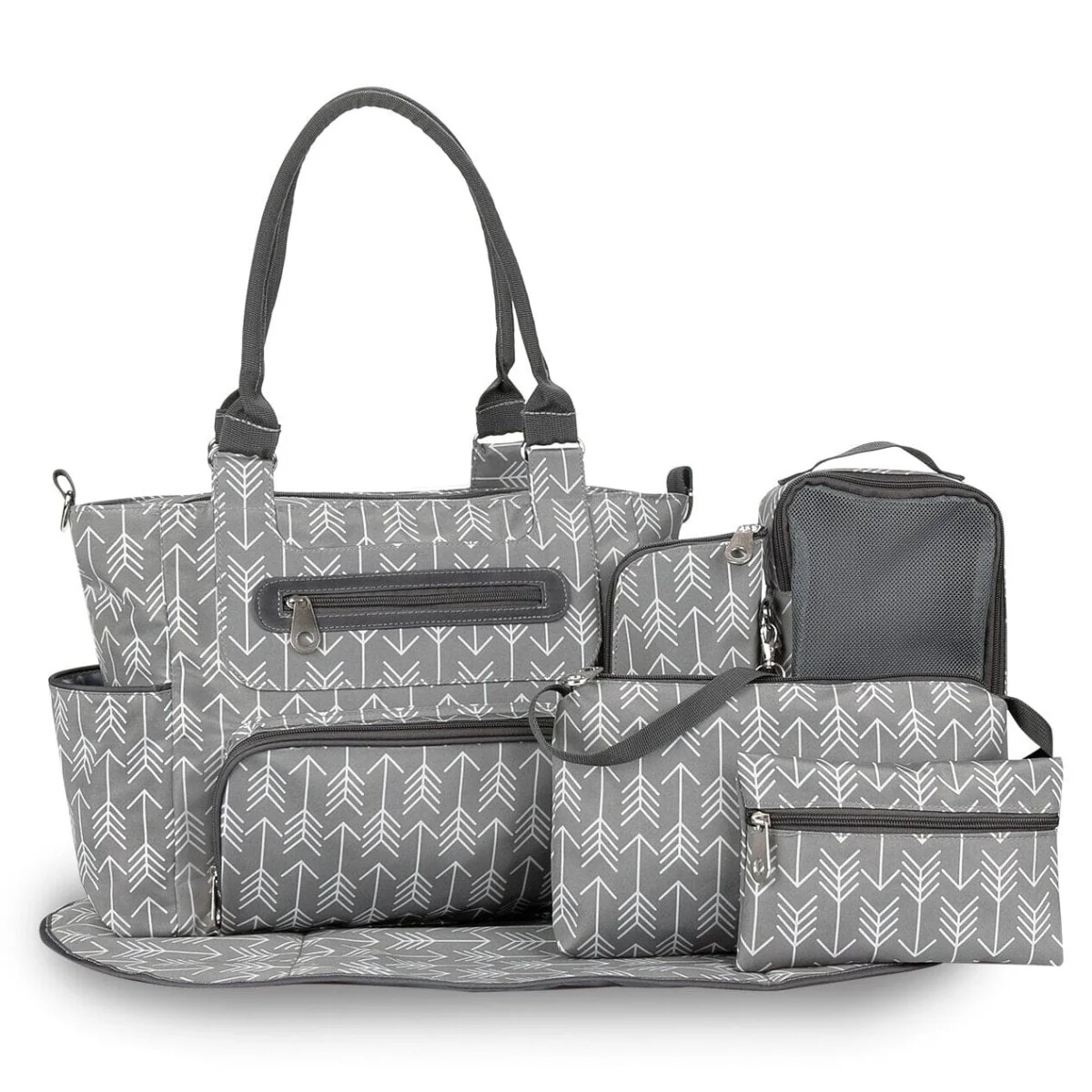 Deluxe Diaper Bag 7 Pieces Set - Image 8