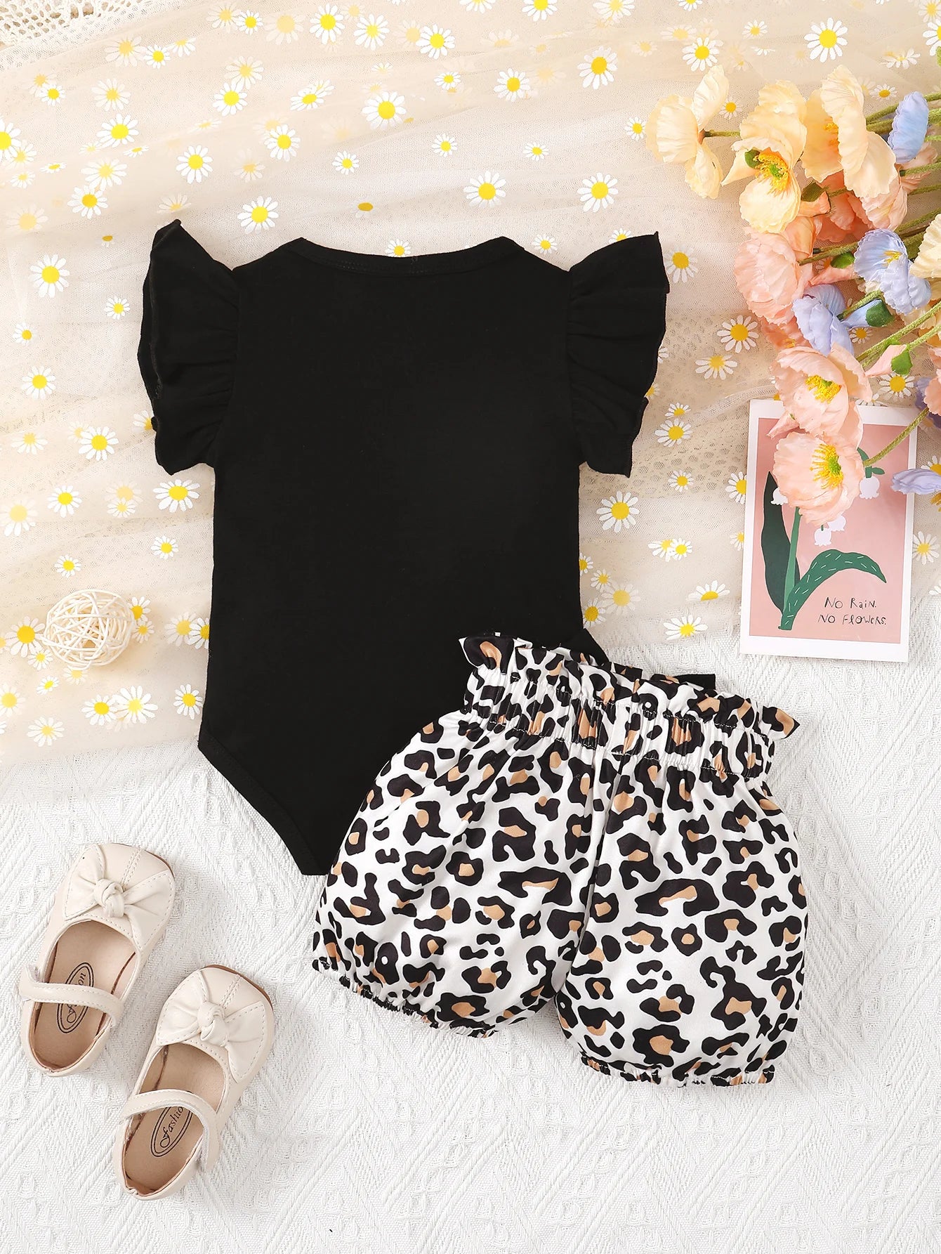 Summer Baby Jumpsuit Set – Leopard Play Style - Image 2