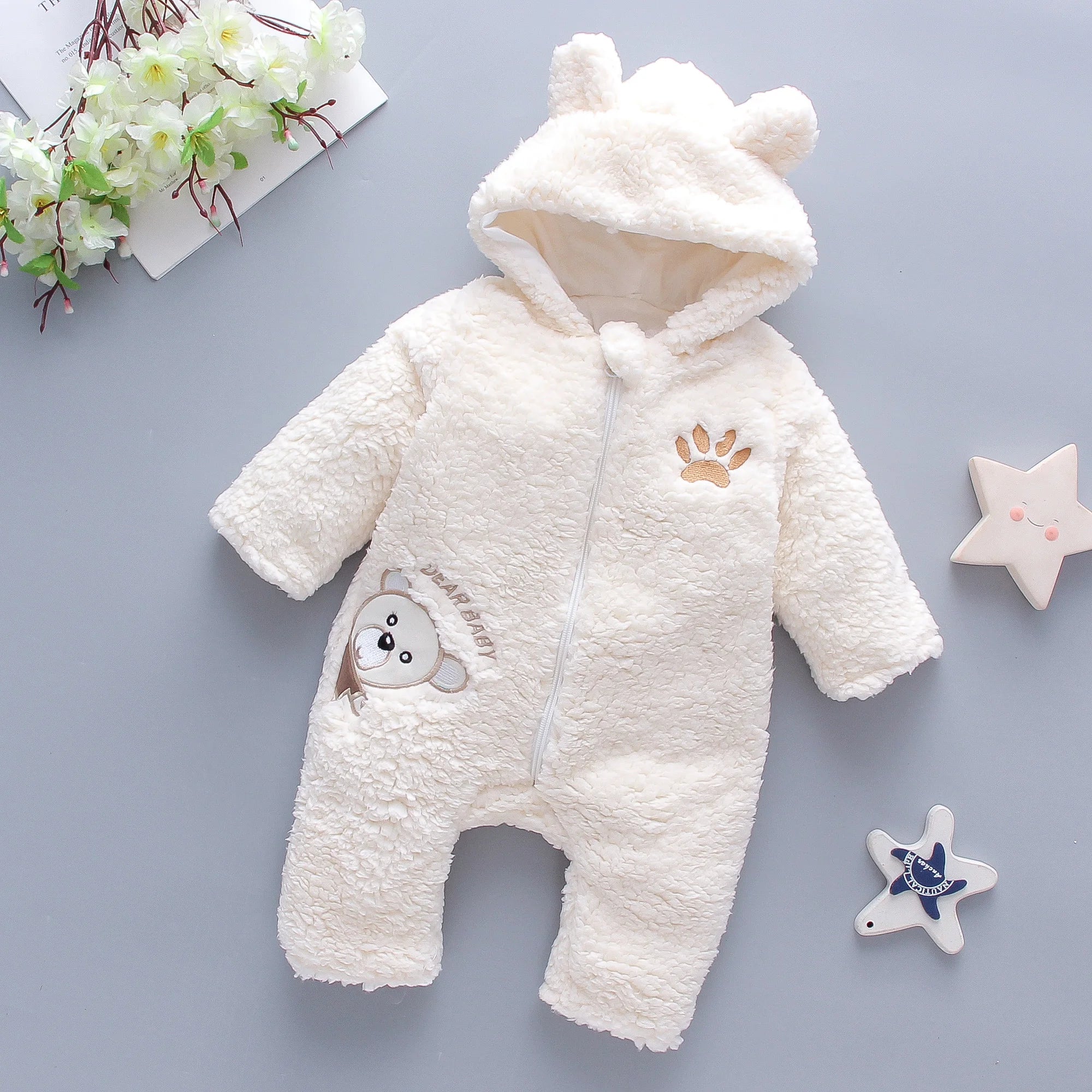 Fluffy Lamb Baby Romper – Warm Winter Jumpsuit - Image 6