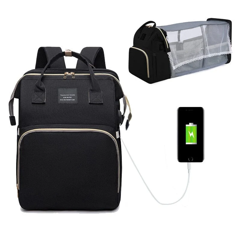 Folding Crib Bed Large-capacity Baby Backpack - Image 5