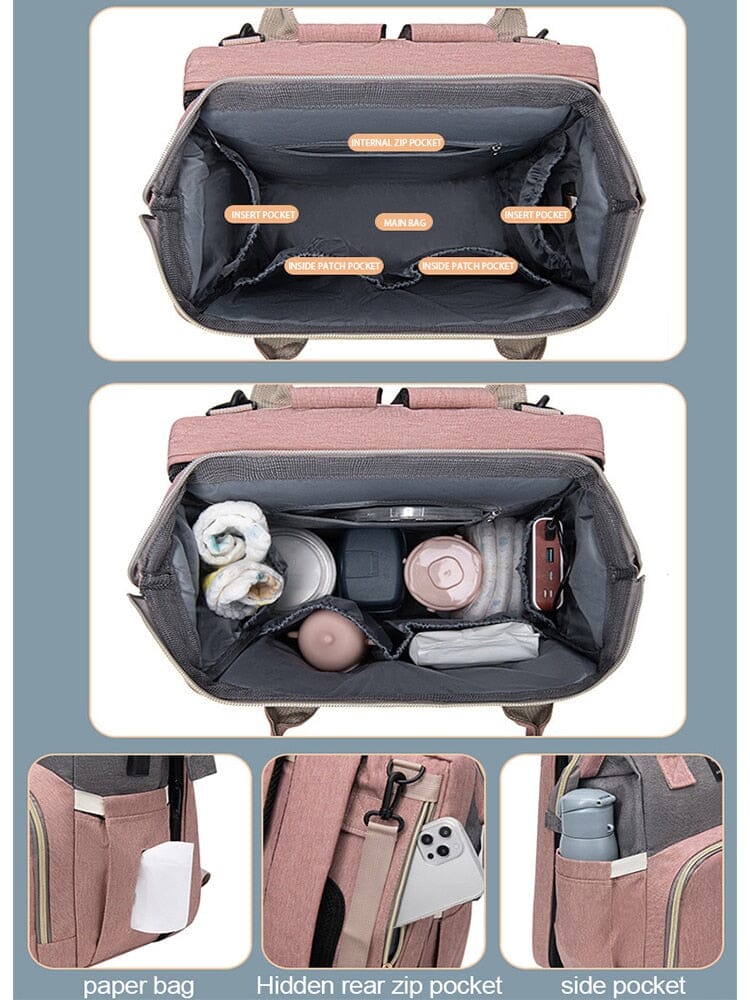Folding Crib Bed Large-capacity Baby Backpack - Image 6