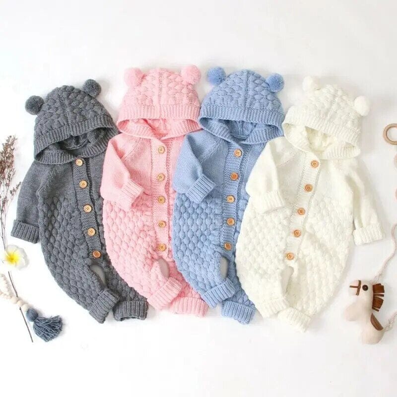 Hooded Wool Warm Cute Jumpsuit - Image 7