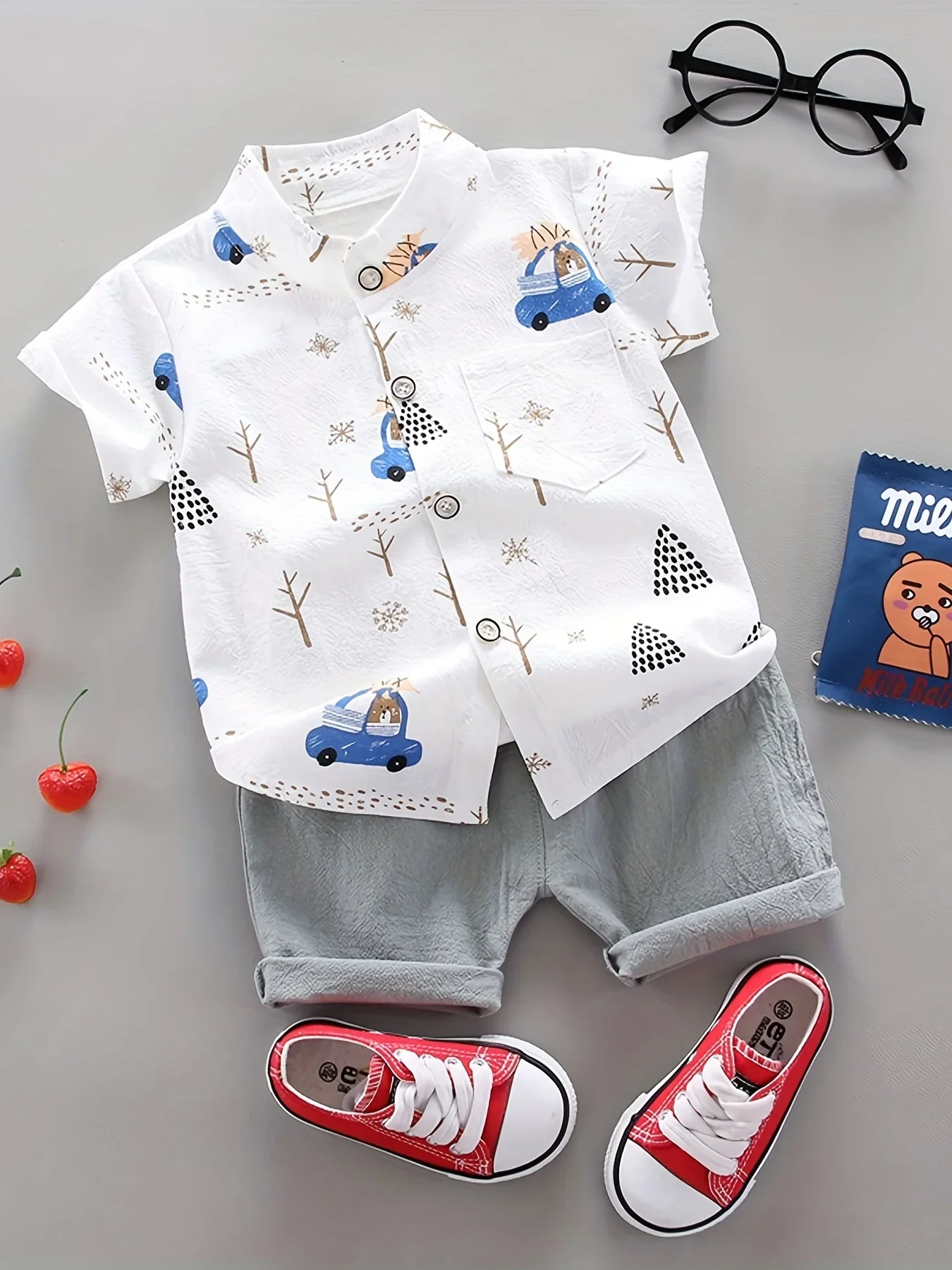 Infant & Toddler Summer Bear Print 2-Piece Set