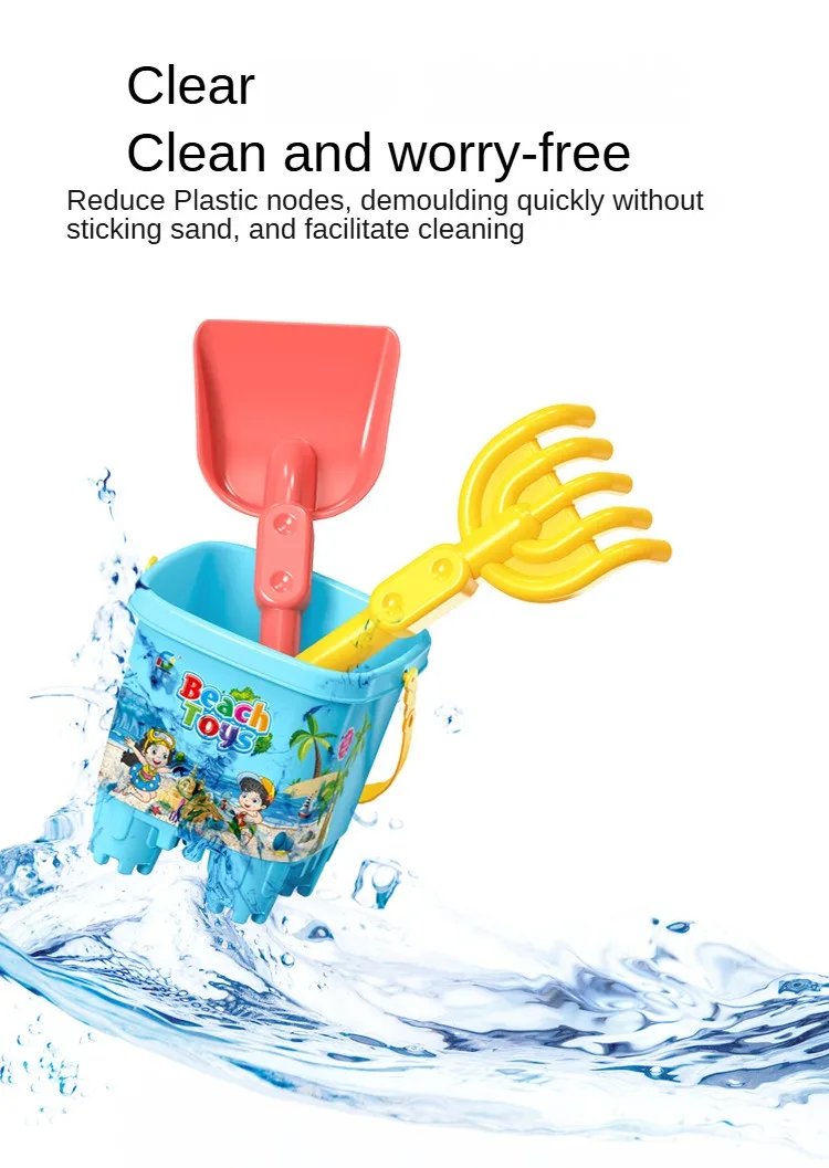 Kids Beach Sand Play Set – Bucket Shovel Kit - Image 11