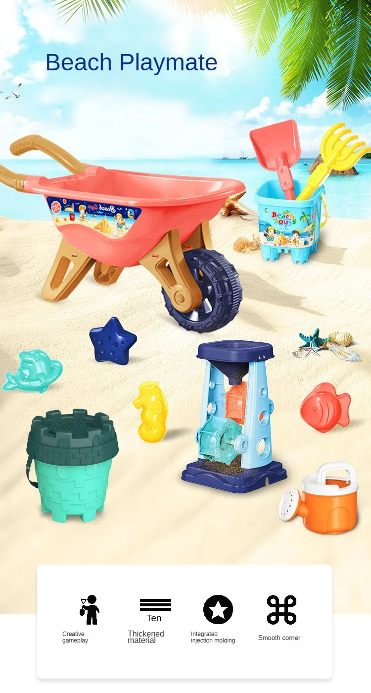 Kids Beach Sand Play Set – Bucket Shovel Kit - Image 4