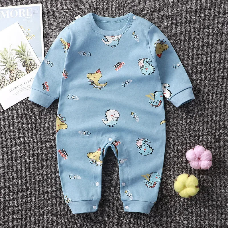 Baby Cotton One-Piece Jumpsuit Solid Color - Image 4