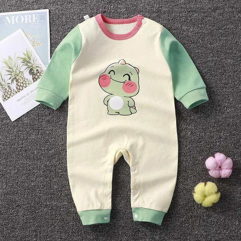 Baby Cotton One-Piece Jumpsuit Solid Color - Image 7