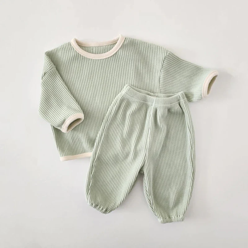 Korean Waffle Suit – Comfy 2-Piece Set - Image 7