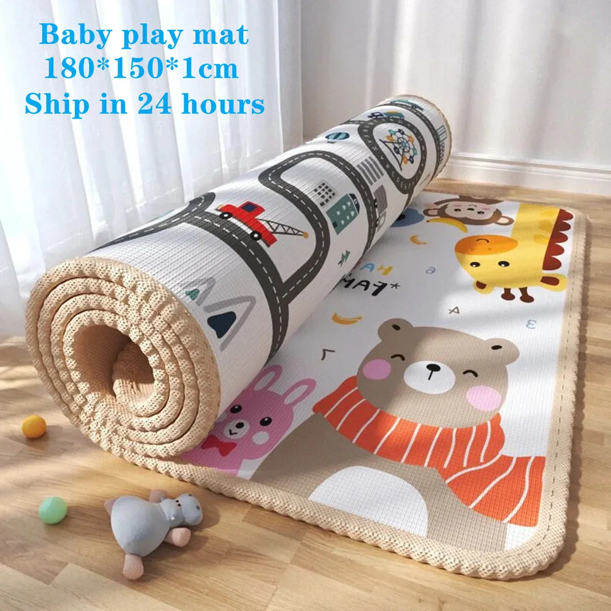 Baby Play Mat – Thick 1cm EPE Safety Crawling Rug