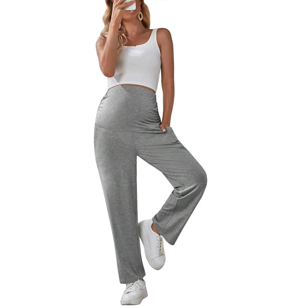 Maternity Wide Leg Pants – Over-Belly Comfort & Style - Image 2
