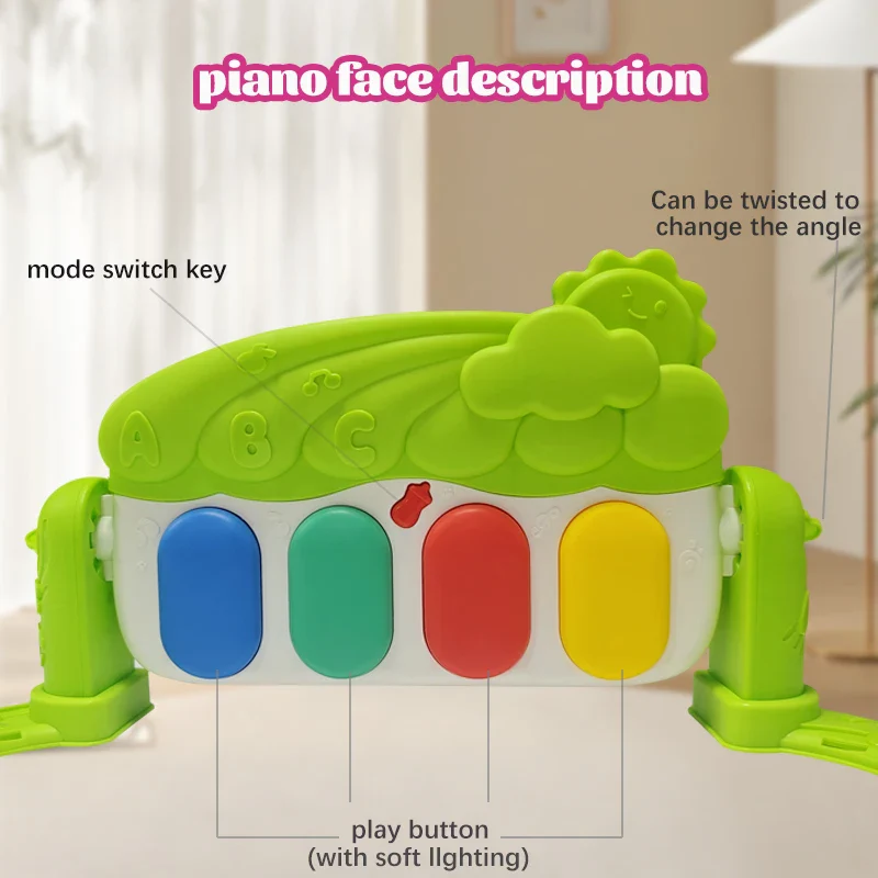 Baby Gym Mat Pedal Piano Fitness Frame – Musical Play - Image 5