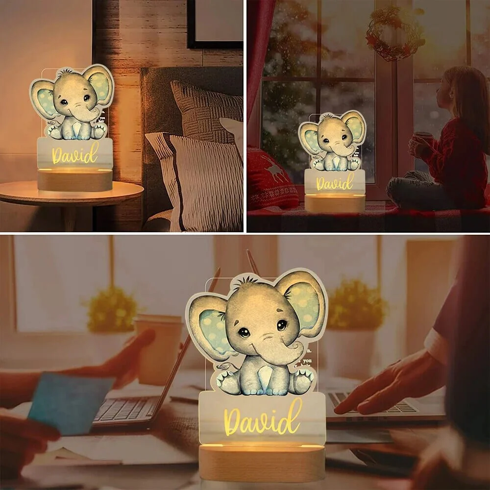 Personalised Baby Animal LED USB Night Light - Image 12