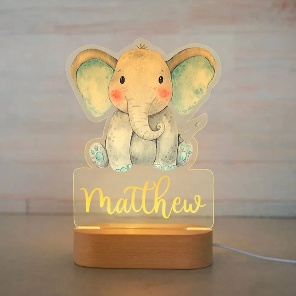 Personalised Baby Animal LED USB Night Light - Image 6
