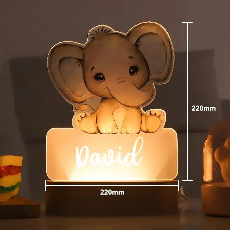 Personalised Baby Animal LED USB Night Light - Image 8
