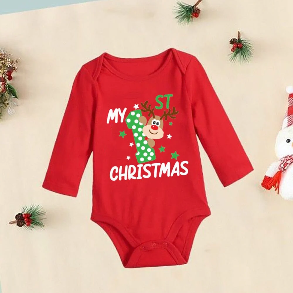 Red Christmas Baby Bodysuits - Image 3