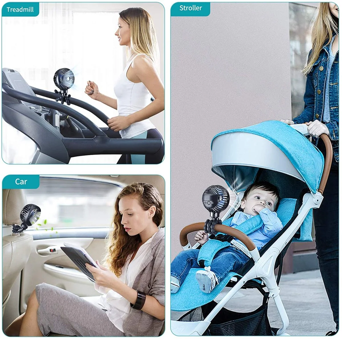 Smart Stroller Mini Fan 3 Speed - Image 3