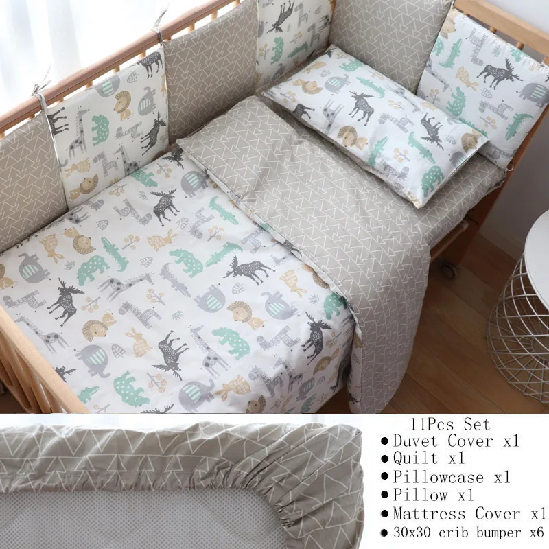 Soft Cotton Baby Crib Bedding Set – Nursery Bundle - Image 12