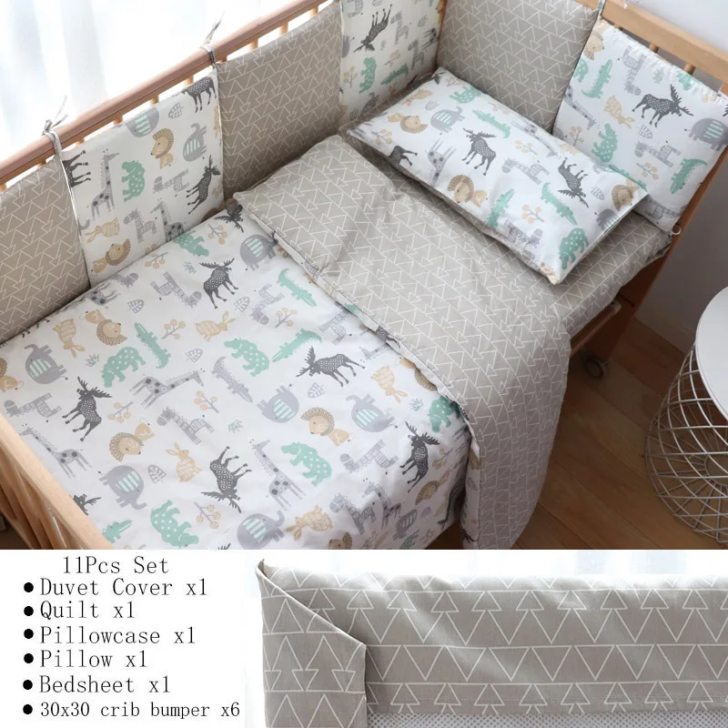 Soft Cotton Baby Crib Bedding Set – Nursery Bundle - Image 13