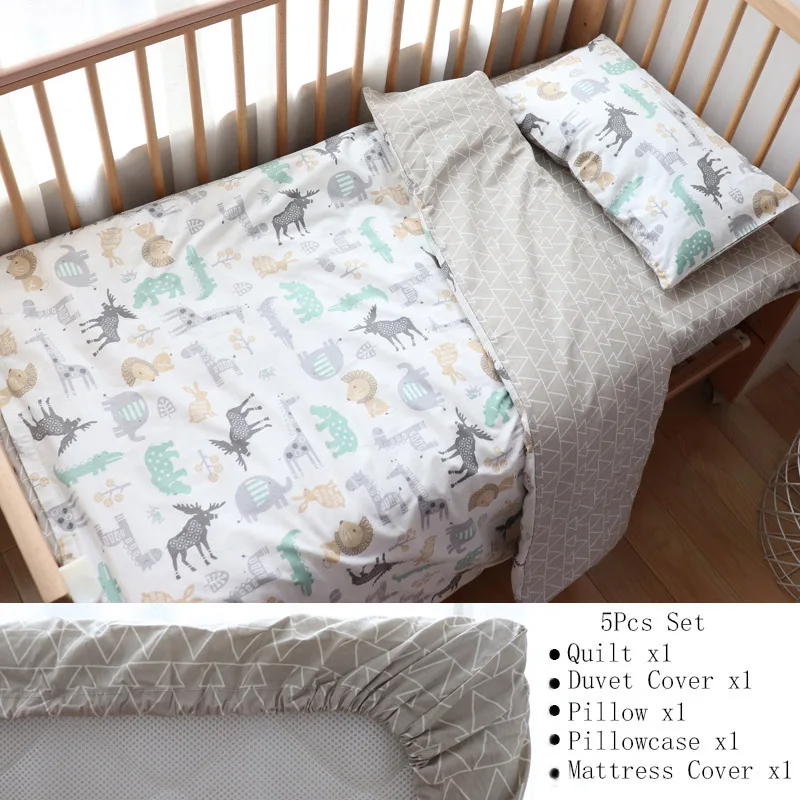 Soft Cotton Baby Crib Bedding Set – Nursery Bundle - Image 23