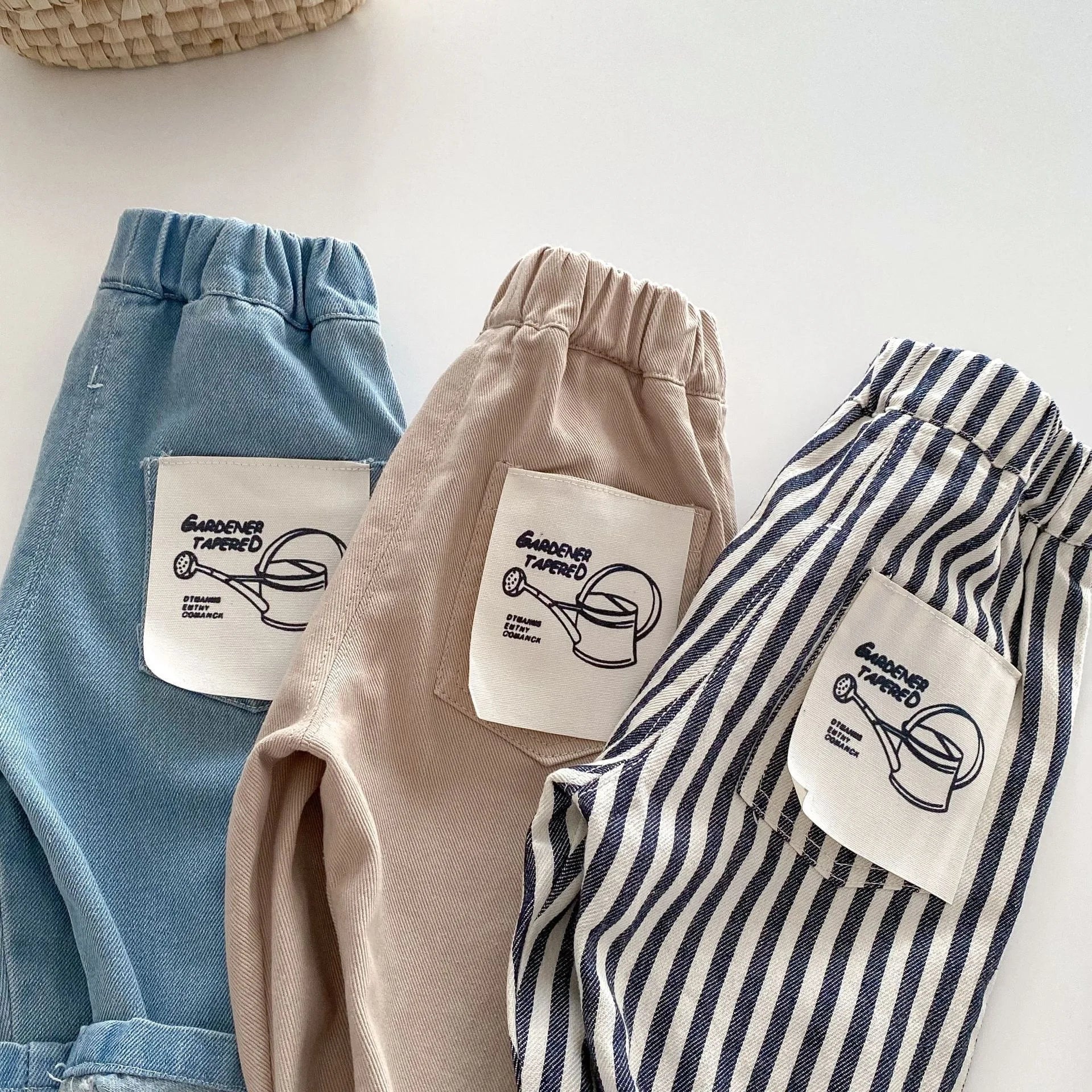 Denim Pants – Soft Striped Casual Trousers - Image 3