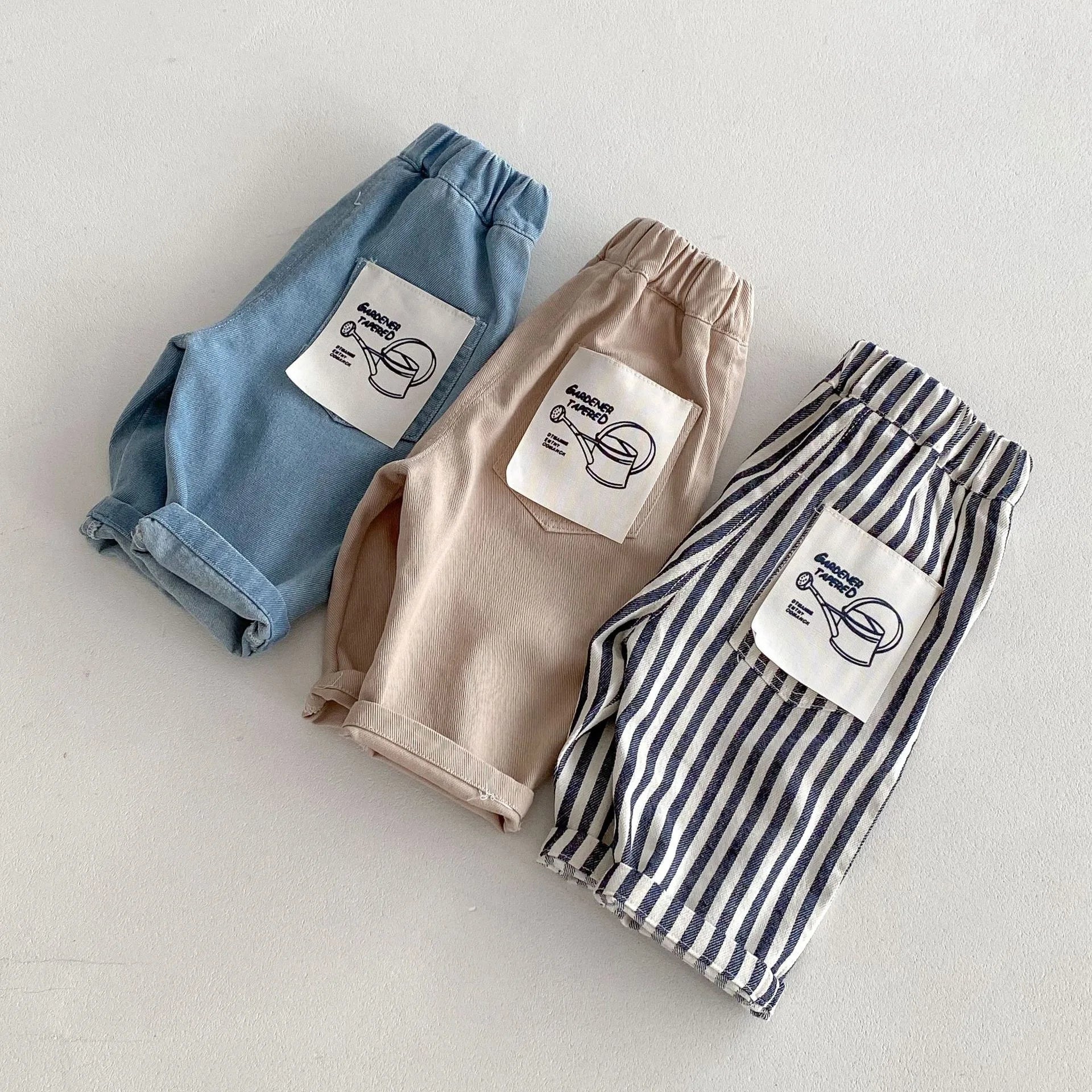 Denim Pants – Soft Striped Casual Trousers - Image 4