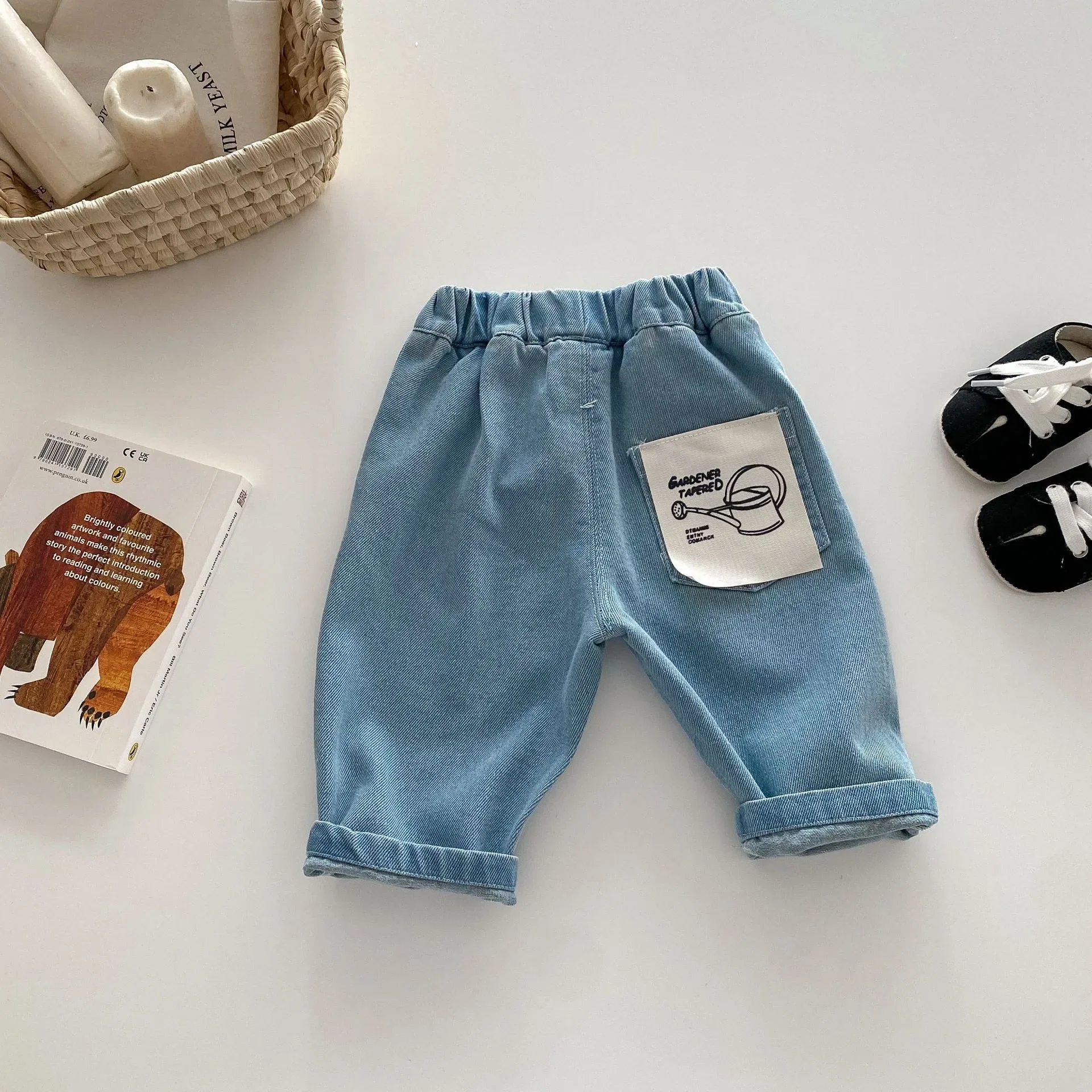 Denim Pants – Soft Striped Casual Trousers - Image 6