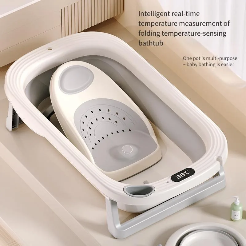 Foldable Baby Bath Tub – Temperature Sensor Included - Image 2
